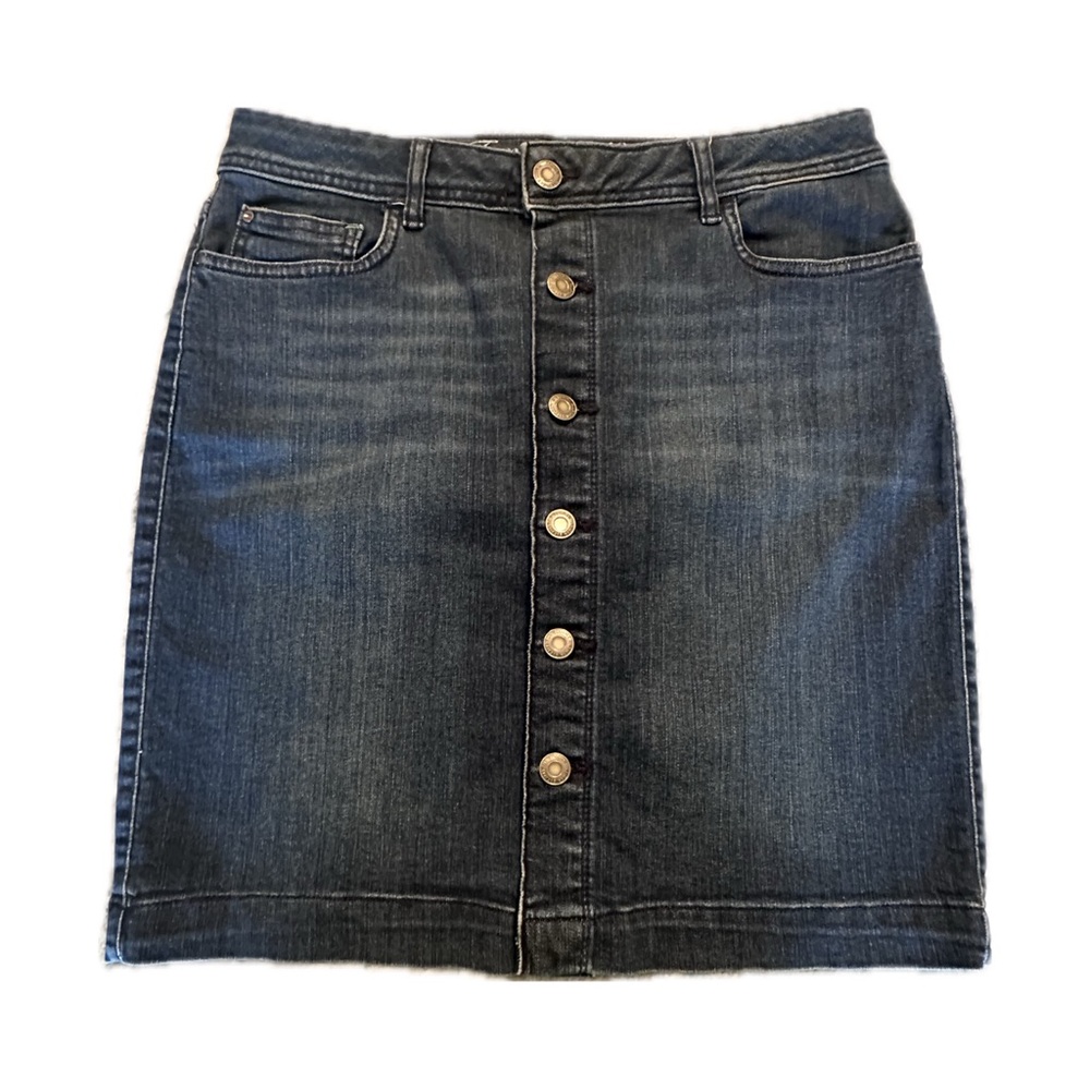 Tommy Hilfiger Button Thru Denim Skirt Size 8